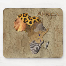 Mapa animal africano da textura de animais selvage mousepad