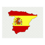 Mapa da bandeira da espanha sem redução cartao postal