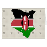 Mapa da bandeira de Kenya sem redução Cartao