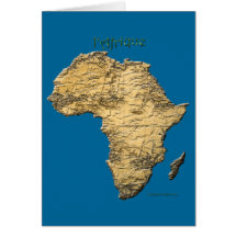 Mapa da série de ÁFRICA Cartão