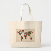 Mapa das borboletas do mapa do mundo bolsa
