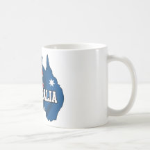 Mapa de Austrália Canecas