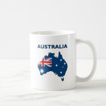 Mapa de Austrália Canecas