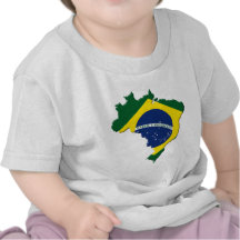 Mapa de Brasil Camisetas
