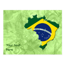 Mapa de Brasil Cartões Postais