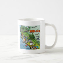 Mapa de Califórnia Canecas