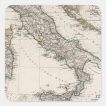 Mapa de Italia por Stieler Adesivos