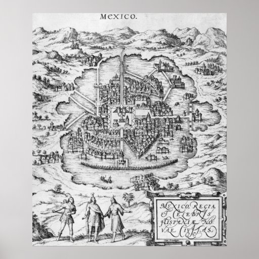 Mapa de México Impressão