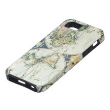 Mapa de Velho Mundo antigo por viscosidades de Pie Capa De iPhone 5 Case-Mate