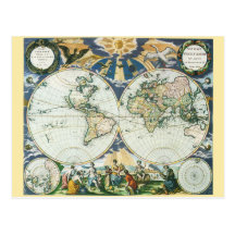 Mapa de Velho Mundo antigo por viscosidades de Pie Cartoes Postais