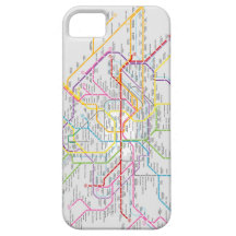 Mapa do Metrô de Paris - Capa de iPhone 5 iPhone 5 Capas