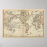 Mapa do mundo 2 pôsteres
