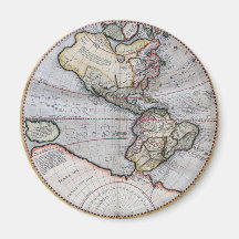 Mapa do mundo do atlas do vintage ima de geladeira