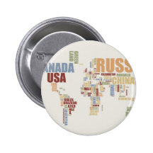 Mapa do mundo nas palavras pins
