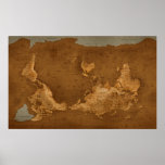 Mapa do mundo - upside-down poster