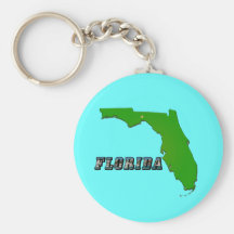 Mapa e texto do estado de Florida Chaveiro