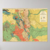 Mapa Geological geral de Colorado Pôsteres