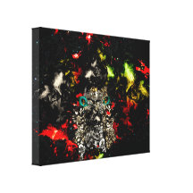 Máquina da reggae impressão de canvas esticada