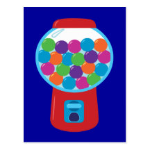 Máquina de Gumball dos doces Cartao Postal