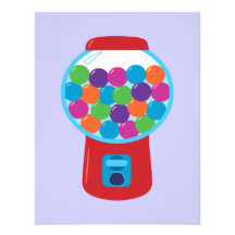 Máquina de Gumball dos doces Convite