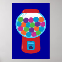 Máquina de Gumball dos doces Poster