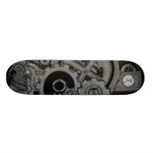 Maquinaria de Steampunk (monocromática) Skate Personalizado
