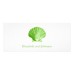 Mar Shell verde de vidro que Wedding o convite