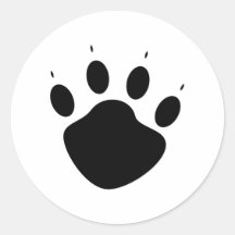 Marca de pata paw print adesivo