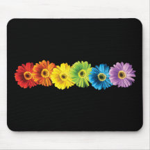 Margaridas do arco-íris mouse pad