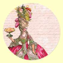 Marie Antoinette e Tag das etiquetas do pavão adesivos