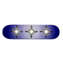 Marinho da espinha de 3 estrelas & skate branco
