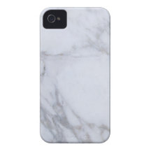 Mármore branco capa iPhone 4 Case-Mate