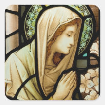 Mary na imagem do vitral da oração adesivo