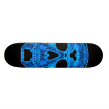 Máscara azul do horror do crânio skates personalizados