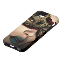 Máscara da menina do mistério capas iPhone 5 Case-Mate