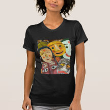 Máscaras coreanas tradicionais bonitas t-shirts