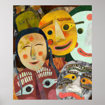 Máscaras coreanas tradicionais poster