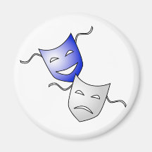 Máscaras do teatro imã de geladeira
