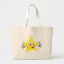 Mascote da estrela bolsa para compras