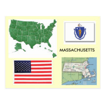 Massachusetts, EUA Cartoes Postais