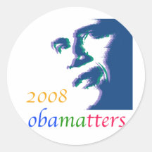 Matérias de Obama Adesivo Redondo