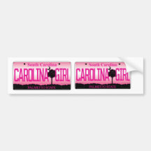 Matrícula de "menina de South Carolina Carolina " Adesivo