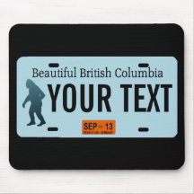 Matrícula de Sasquatch do Columbia Britânica Mouse Pad