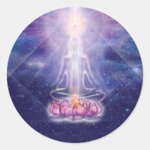 Meditator Adesivos Em Formato Redondos