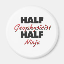 Meio geofísico meio Ninja Imã De Geladeira