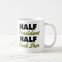 Meio presidente Metade da estrela do rock Caneca