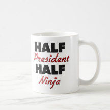 Meio presidente Metade Ninja Caneca