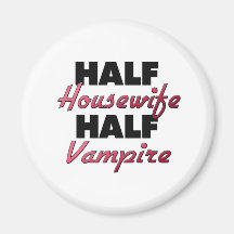Meio vampiro da meia dona de casa imãs de refrigerador