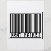 Melhor amigo do código de barras panfletos personalizados
