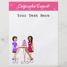 Melhores amigos e cupcakes! panfletos personalizado